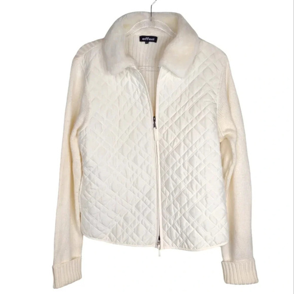 Effort Women's Quilted Cream Vest - Picture 8 of 12